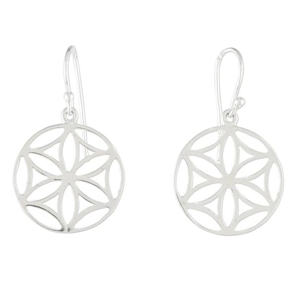 Alternate image for Sterling Silver Floral Dangle Earrings from Thailand Inner Blossoms