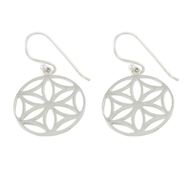 Alternate image for Sterling Silver Floral Dangle Earrings from Thailand Inner Blossoms