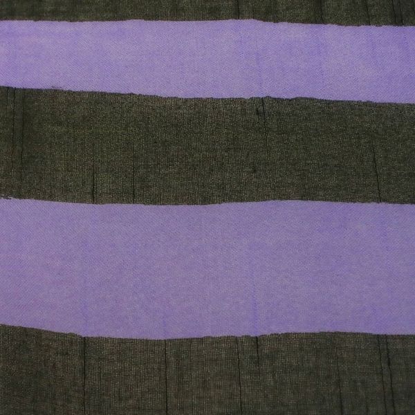 Alternate image for Handwoven Striped Cotton Shawl in Violet from Thailand Cool Stripes in Violet
