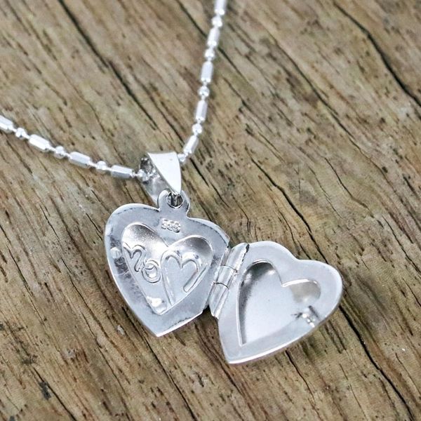 Alternate image for Handcrafted Sterling Silver Heart Locket Necklace Loving Mother