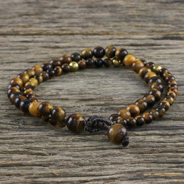 Alternate image for Adjustable Tigers Eye Beaded Bracelet from Thailand Double Beauty