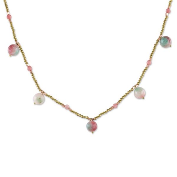 Alternate image for Quartz Beaded Necklace from Thailand Fresh Blossoms
