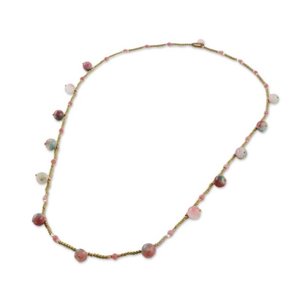 Alternate image for Quartz Beaded Necklace from Thailand Fresh Blossoms