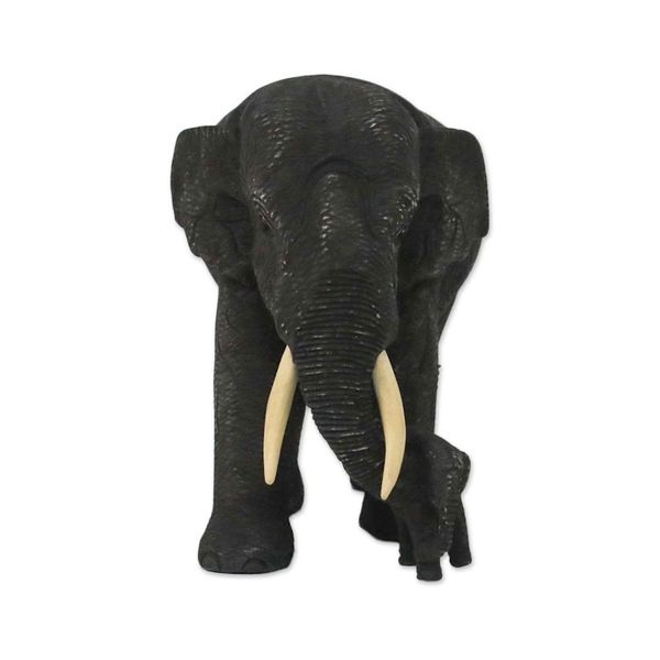 Alternate image for Teak Wood Elephant Statuette from Thailand Heading Home