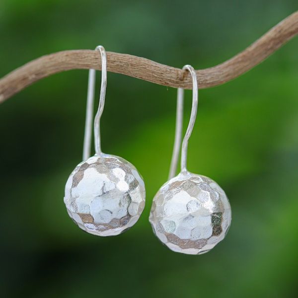 Alternate image for Sterling Silver Celtic Knot Cross Earrings from Thailand Woven Crosses