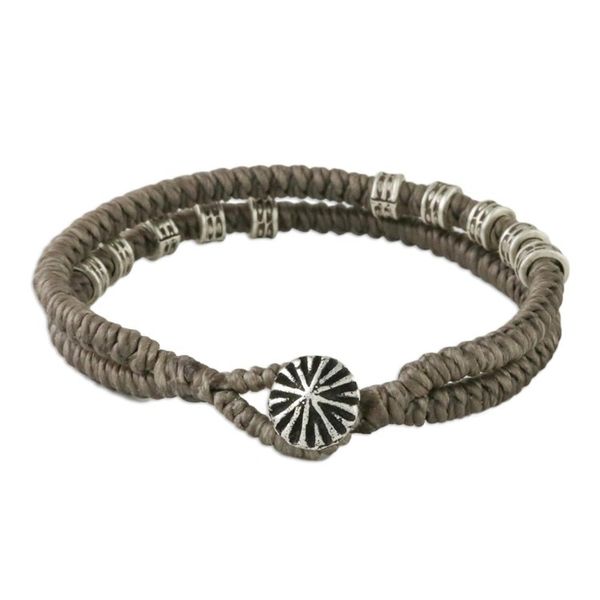 Alternate image for Double-Strand Wristband Bracelet with Karen Silver in Grey Living Together in Grey