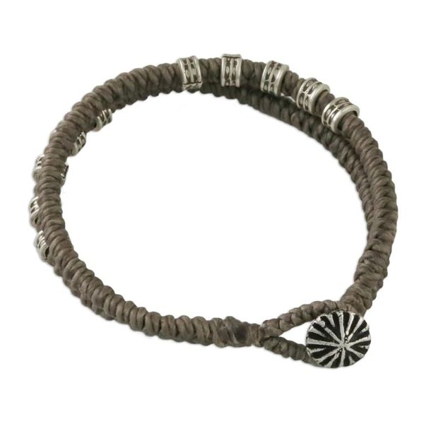 Alternate image for Double-Strand Wristband Bracelet with Karen Silver in Grey Living Together in Grey
