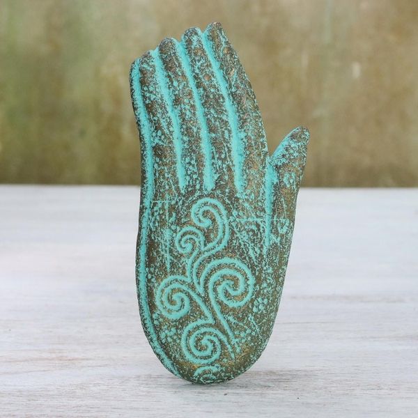 Alternate image for Hand-Shaped Recycled Paper Relief Panel from Thailand Friendly Wave