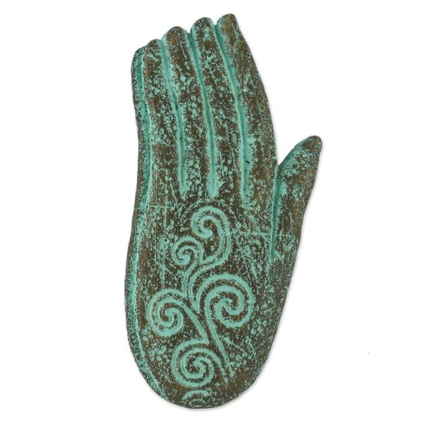 Alternate image for Hand-Shaped Recycled Paper Relief Panel from Thailand Friendly Wave