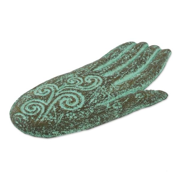 Alternate image for Hand-Shaped Recycled Paper Relief Panel from Thailand Friendly Wave