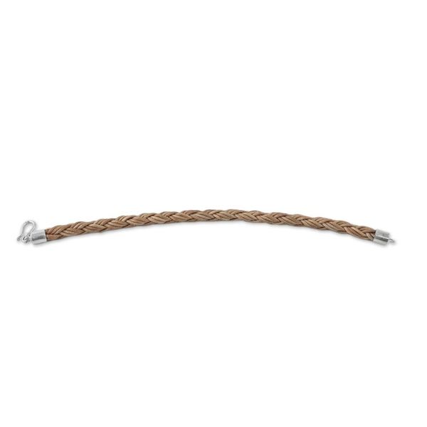 Alternate image for Mens Handmade Braided Leather Bracelet from Thailand Thai Insight in Caramel