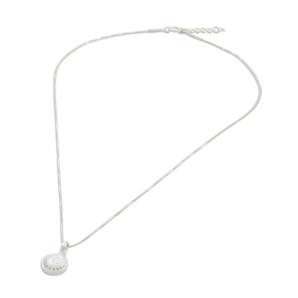 Alternate image for Thai Sterling Silver Cubic Zirconia Leo Pendant Necklace Zodiac Charm Leo