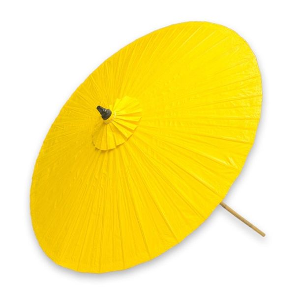 Alternate image for Yellow Cotton Garden Umbrella Handmade in Thailand Happy Garden in Yellow
