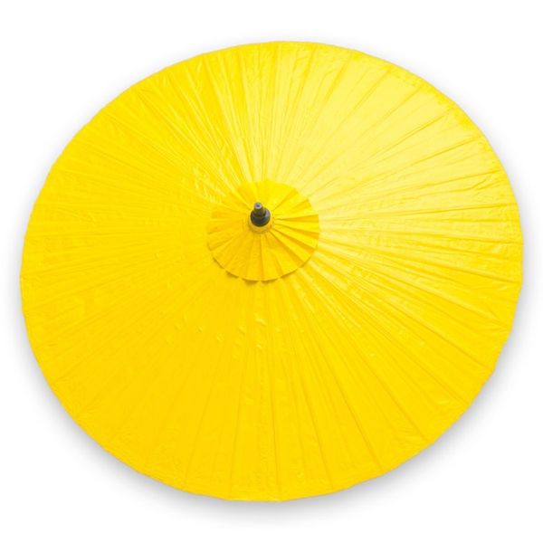 Alternate image for Yellow Cotton Garden Umbrella Handmade in Thailand Happy Garden in Yellow