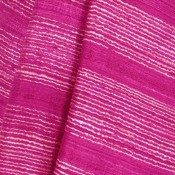 Alternate image for Bright Magenta Hand Spun Silk Scarf from Thailand Magenta Mystery