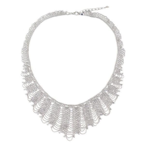 Alternate image for Thai Artisan Crafted Sterling Silver Waterfall Necklace Grand Dame