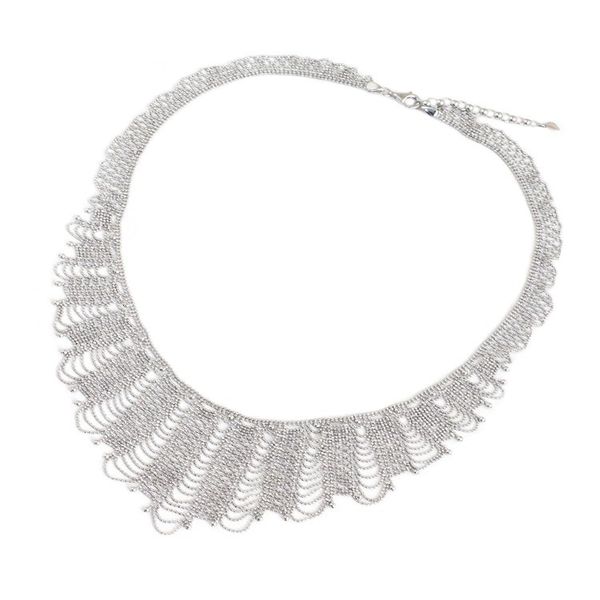 Alternate image for Thai Artisan Crafted Sterling Silver Waterfall Necklace Grand Dame