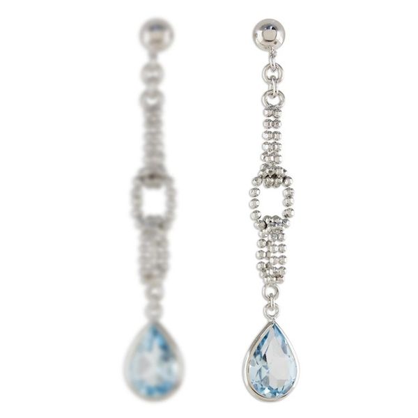 Alternate image for Handcrafted Sterling Silver and Blue Topaz Dangle Earrings After the Rain