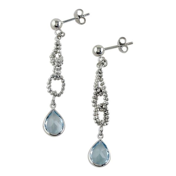 Alternate image for Handcrafted Sterling Silver and Blue Topaz Dangle Earrings After the Rain