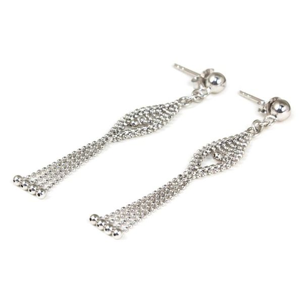 Alternate image for Sterling Silver Beaded Waterfall Earrings from Thailand Falling Star