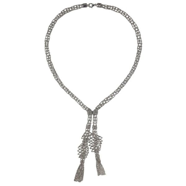 Alternate image for Sterling Silver Ball and Cylinder Chain Lariat Necklace Tango
