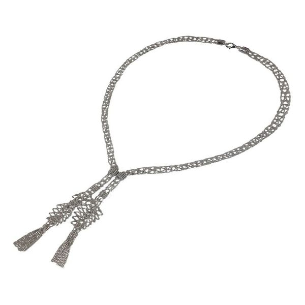 Alternate image for Sterling Silver Ball and Cylinder Chain Lariat Necklace Tango