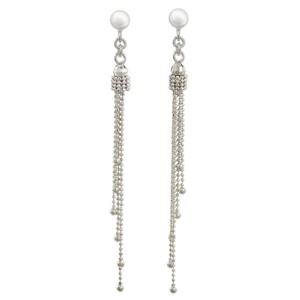 Alternate image for Modern Thai Earrings Handcrafted in 925 Sterling Silver Scintillating Waterfall