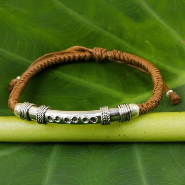 Alternate image for Sterling Silver Accent Bracelet from Thailand Infinite Legend in Caramel