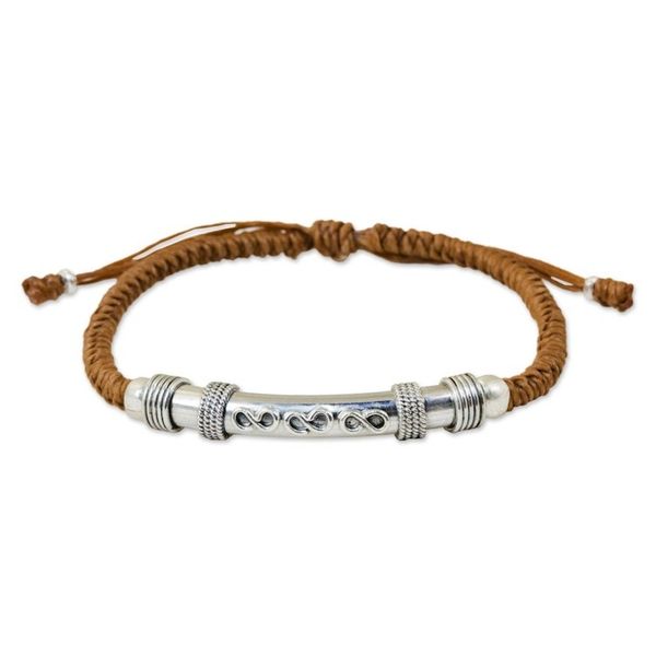 Alternate image for Sterling Silver Accent Bracelet from Thailand Infinite Legend in Caramel