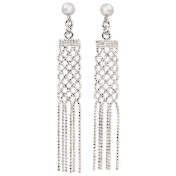 Alternate image for Sterling Silver Waterfall Earrings on Posts from Thailand Net Chandeliers