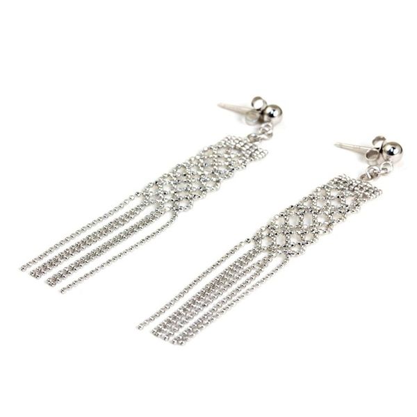 Alternate image for Sterling Silver Waterfall Earrings on Posts from Thailand Net Chandeliers