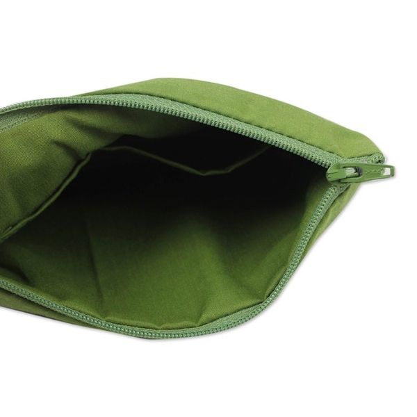 Alternate image for Fair Trade Lime Green Cotton Blend Makeup Bags pair Exotic Lisu in Lime Green
