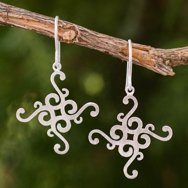 Alternate image for Fair Trade Earrings Thai Sterling Silver Thai Delicacy