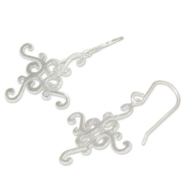 Alternate image for Fair Trade Earrings Thai Sterling Silver Thai Delicacy