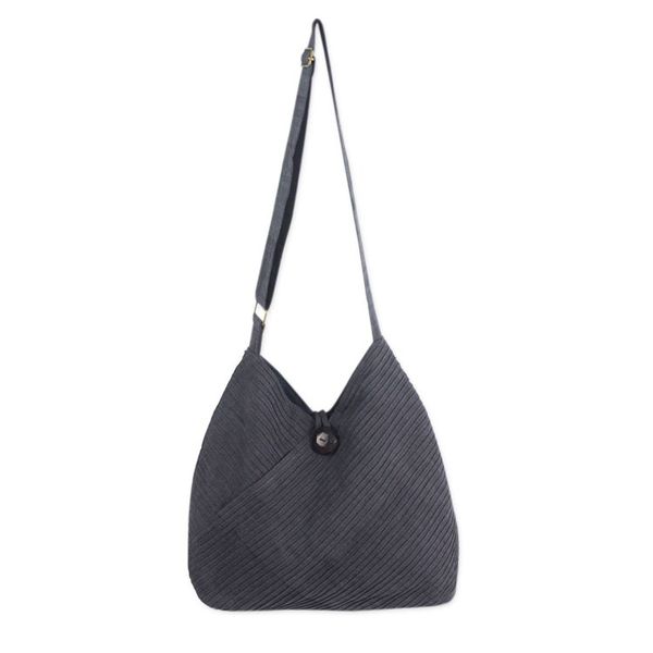 Alternate image for Grey Hobo Shoulder Bag with Coin Purse and Multi Pockets Surreal Grey