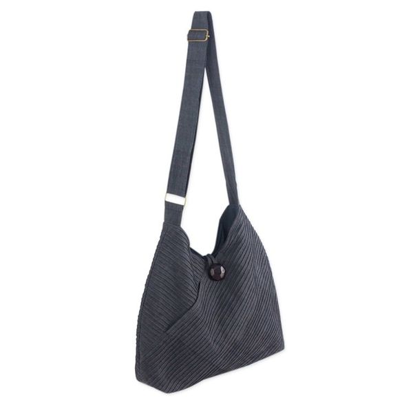 Alternate image for Grey Hobo Shoulder Bag with Coin Purse and Multi Pockets Surreal Grey