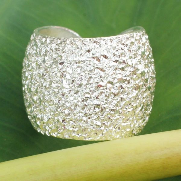 Alternate image for Modern Sterling Silver Wrap Ring from Thailand Galactic