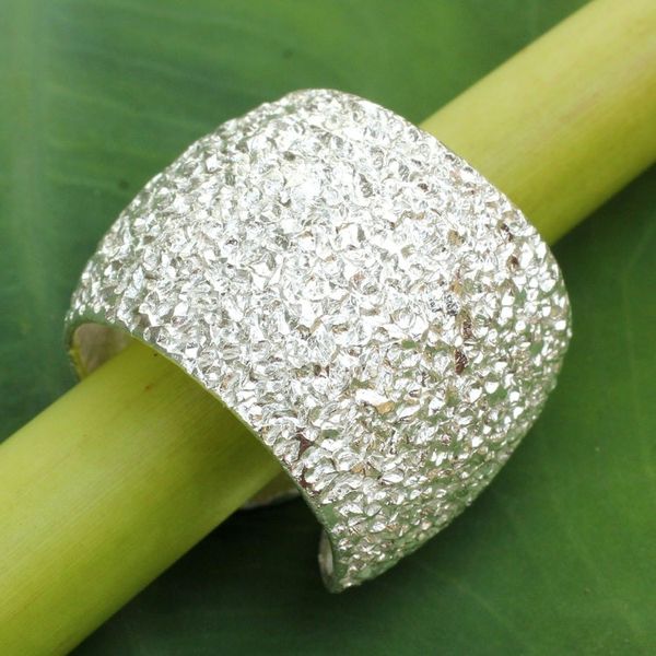 Alternate image for Modern Sterling Silver Wrap Ring from Thailand Galactic