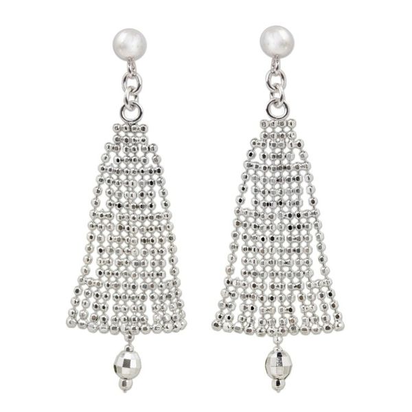 Alternate image for Festive Sterling Silver Chandelier Earrings from Thailand Evergreen Trees