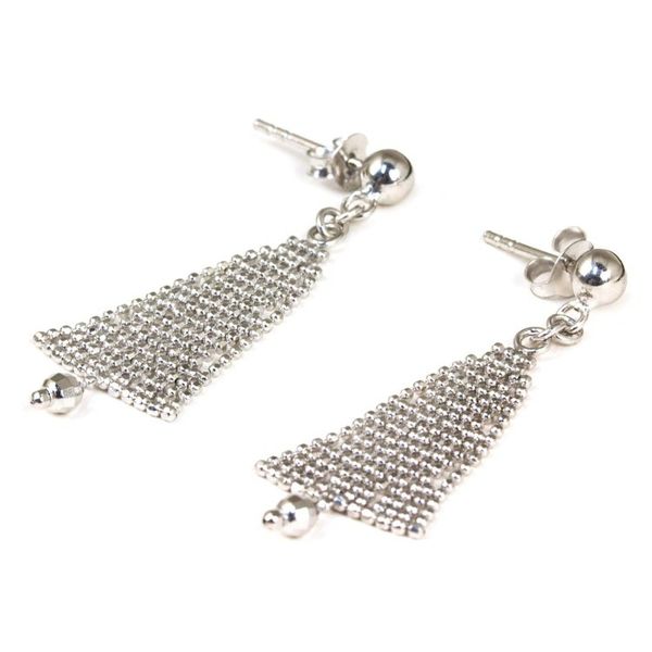 Alternate image for Festive Sterling Silver Chandelier Earrings from Thailand Evergreen Trees