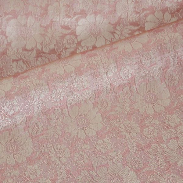 Alternate image for Peach Color Woven Floral Scarf from Thailand Peach Bouquet