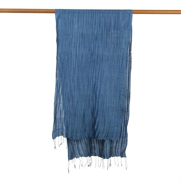 Alternate image for Hand Woven Fringed Silk Scarf in Teal from Thailand Enchanting Love in Teal