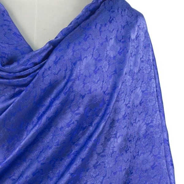 Alternate image for Artisan Crafted Rayon Blend Floral Shawl from Thailand Mandarin Royal