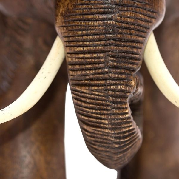 Alternate image for Hand Carved Wood Elephant Sculpture from Thailand Charming Little Elephant