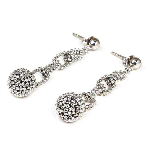 Alternate image for Sterling Silver Chain Link Dangle Earrings from Thailand Disco Balls