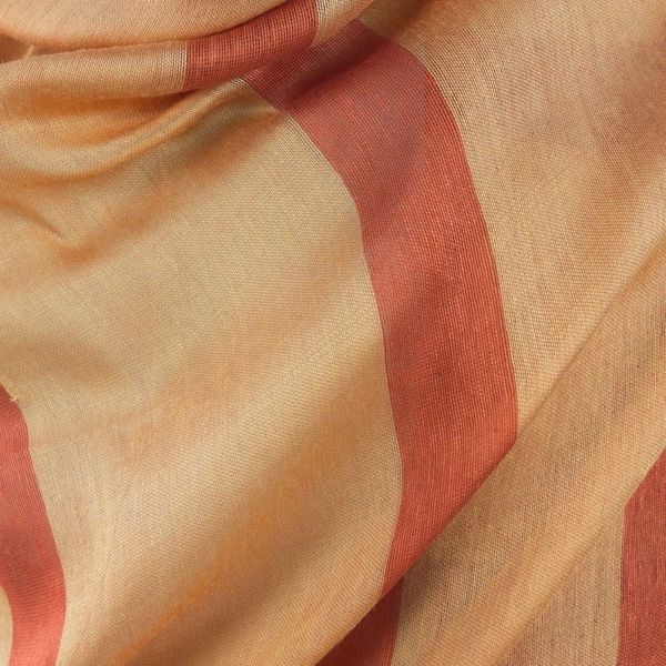 Alternate image for Hand Woven Orange Striped Silk Blend Shawl from Thailand Friendly Touch