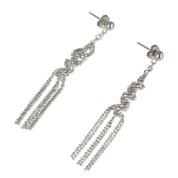 Alternate image for Fair Trade Sterling Silver Ball Chain Waterfall Earrings Helix Fringe