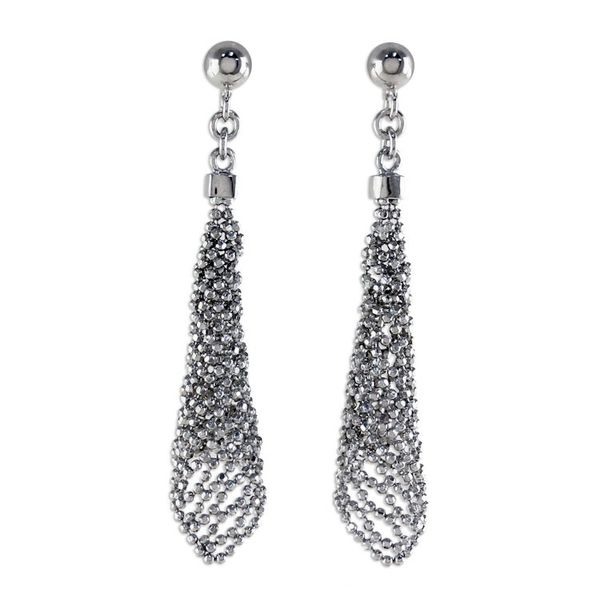 Alternate image for Sterling Silver Ball Chain Dangle Earrings from Thailand Sparkling Dresses