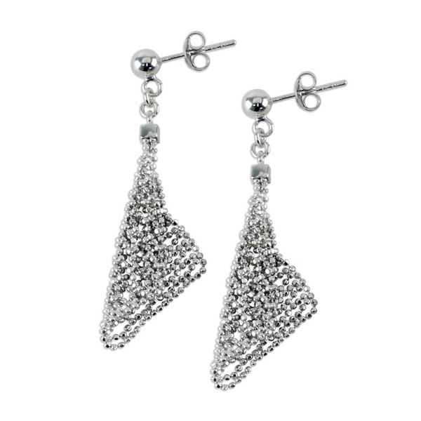 Alternate image for Sterling Silver Ball Chain Dangle Earrings from Thailand Sparkling Dresses