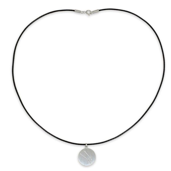 Alternate image for Sterling Silver Taurus Zodiac Necklace with White Topaz Constellation Taurus